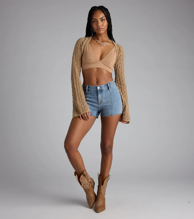 Feeling Breezy Crochet Bolero Sweater | Windsor