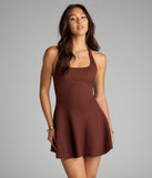 In The Cards Halter Skater Mini Dress