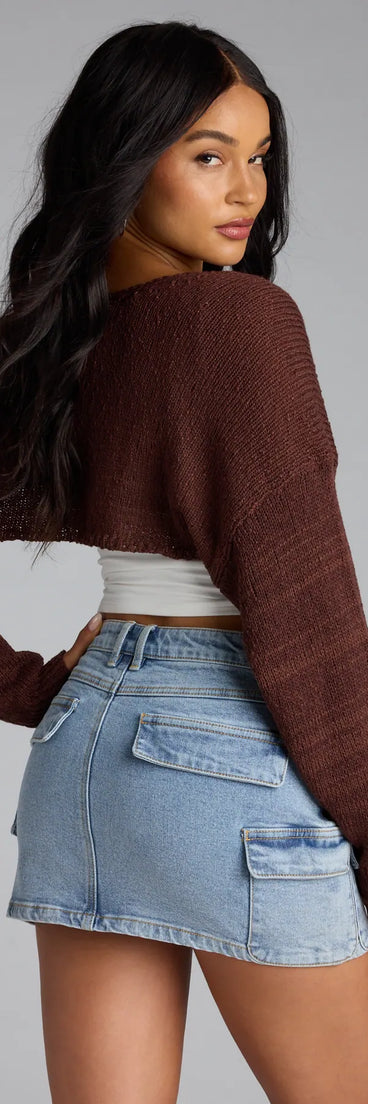 Cutie Pie Knit Bolero Sweater