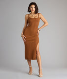 Style your seasonal looks with the Sultry Mood Cutout Bodycon Midi Dress, a trend-right, fall dress designed for any plan on your calendar with new and unqiue details.