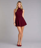 Effortlessly Chic Ribbed Knit Skater Dress