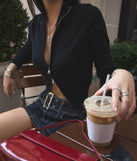 Complete your look with the Layer Check Mock Neck Zip-Up Sweater, a trendy top that’s ready to pair with anything in your fall rotation.