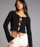 Keep It Together Tie-Front Sweater