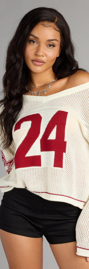 Trendy women’s tops in 0, like the Casual Slay Star 24 Knit Sweater, bring effortless style for fall layering, lounging, or going out.