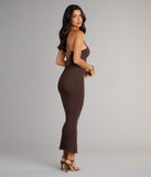 It Girl High Neck Lace Up Maxi Dress
