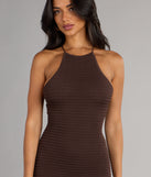 It Girl High Neck Lace Up Maxi Dress