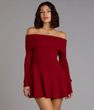 Chic Staple Ribbed Knit Skater Dress