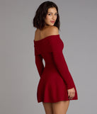 Chic Staple Ribbed Knit Skater Dress