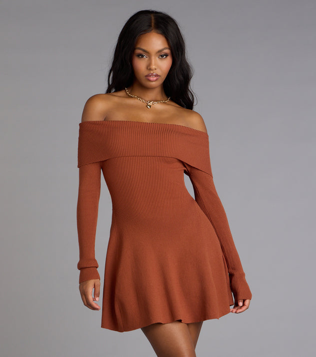 Chic Staple Ribbed Knit Skater Dress | Windsor Chic Staple Ribbed Knit Skater Dress | Windsor