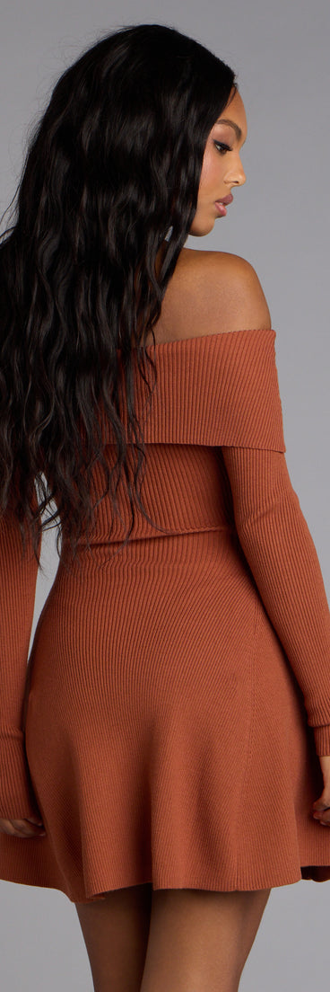 The Chic Staple Ribbed Knit Skater Dress is your new go-to Windsor dress—effortless, versatile, and made to update your fall style in seconds.