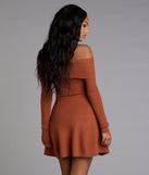 Chic Staple Ribbed Knit Skater Dress
