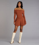 Chic Staple Ribbed Knit Skater Dress