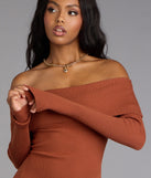 Chic Staple Ribbed Knit Skater Dress