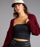 Sweet And Cozy Oversized Knit Sweater Bolero