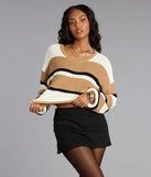 Laidback Cutie Striped Knit Sweater