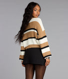 Laidback Cutie Striped Knit Sweater