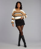 Laidback Cutie Striped Knit Sweater