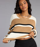 Laidback Cutie Striped Knit Sweater
