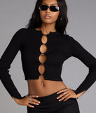 Peek the Drama Long Sleeve Crop Top