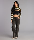Coffee Run Striped Sweater Topper