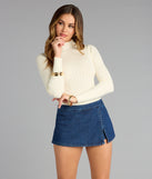Soft Statement Knit Mock Neck Bodysuit