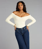 Trendy women’s tops in 0, like the Effortless Chic Knit Off-The-Shoulder Long Sleeve Bodysuit, bring effortless style for fall layering, lounging, or going out.
