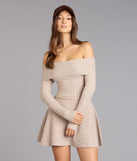 Wrapped Up Cute Off-The-Shoulder Dress