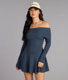 The Chic Staple Ribbed Knit Skater Dress is your new go-to Windsor dress—effortless, versatile, and made to update your fall style in seconds.