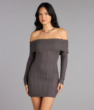 The Cozy Allure Cable Knit Mini Dress is your new go-to Windsor dress—effortless, versatile, and made to update your fall style in seconds.
