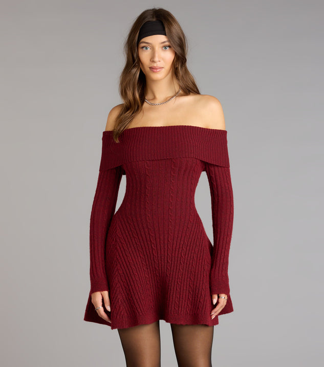 Wrapped Up Cute Off-The-Shoulder Dress | Windsor Wrapped Up Cute Off-The-Shoulder Dress | Windsor