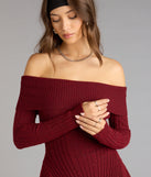 Wrapped Up Cute Off-The-Shoulder Dress