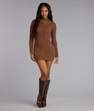 Knit to Stun Open Back Mini Dress