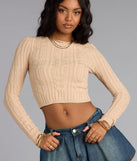 Cozy Twist Cable Knit Tie Back Sweater