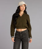 Season Shift Mock Neck Crop Sweater