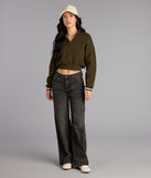 Season Shift Mock Neck Crop Sweater