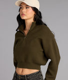 Season Shift Mock Neck Crop Sweater
