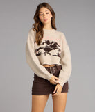 Western Charm Horse Graphic Sweater