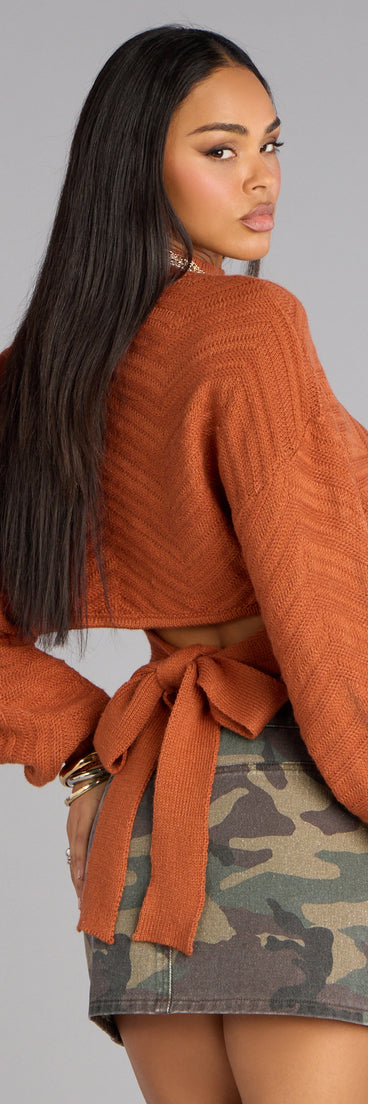 Spice And Everything Nice Tie Back Sweater