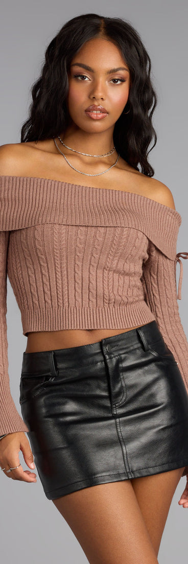 This piece brings trend-right energy to the Fall Flirt Off-The-Shoulder Sweater, perfect for fall outfits that stand out.