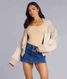 Snuggle Up Oversized Knit Crop Cardigan