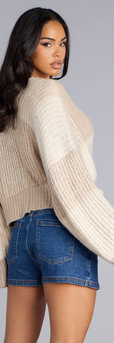 This piece brings trend-right energy to the Snuggle Up Oversized Knit Crop Cardigan, perfect for fall outfits that stand out.