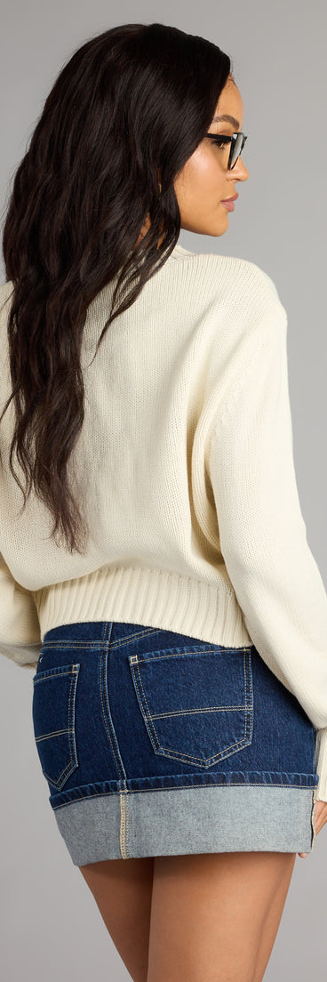 This piece brings trend-right energy to the Falling For Layers Crop Knit Sweater, perfect for fall outfits that stand out.