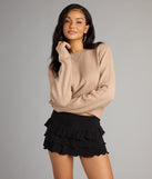 Cozy Agenda Crew Neck Knit Sweater