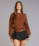 Snuggle Season Cable Knit Sweater