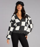 Checked Out Button-Up Cardigan
