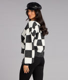 Checked Out Button-Up Cardigan