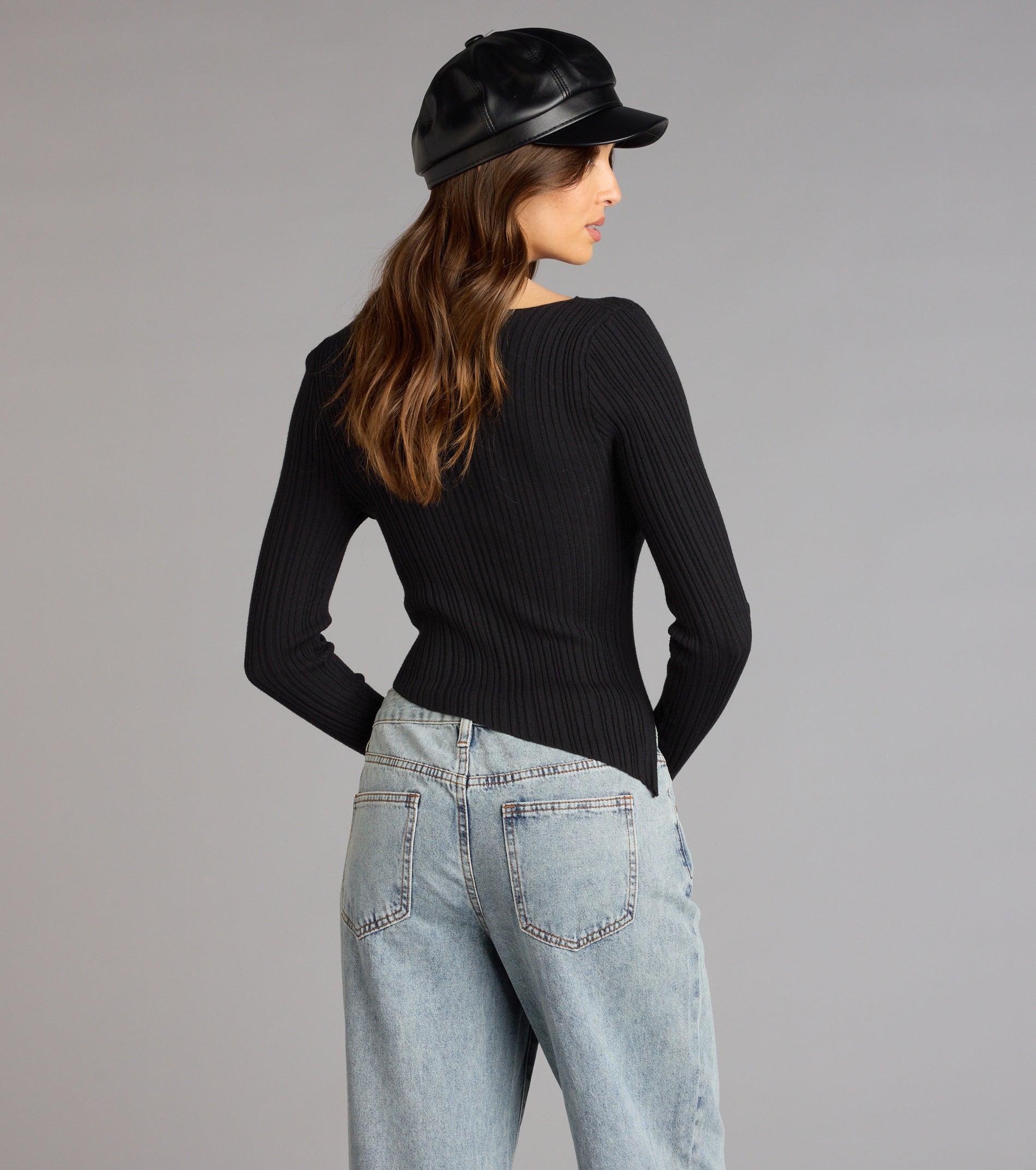 Not So Basic Long Sleeve Cutout Top | Windsor