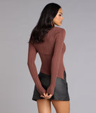 Not So Basic Long Sleeve Cutout Top
