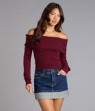 Autumn Allure Off-The-Shoulder Sweater