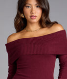 Autumn Allure Off-The-Shoulder Sweater